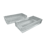 Pair of crystal empty pockets