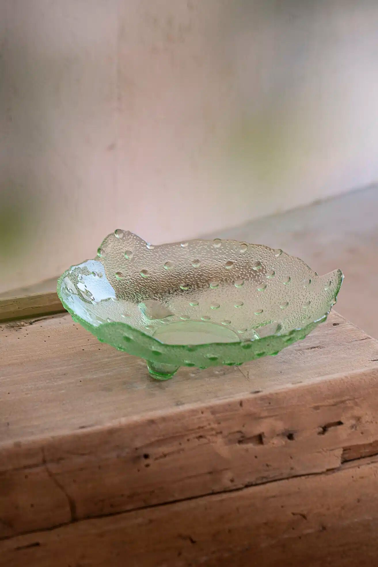 Emerald glass bowl / dish