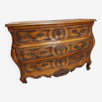 Commode Louis XV en noyer