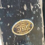 3 pairs of old skis