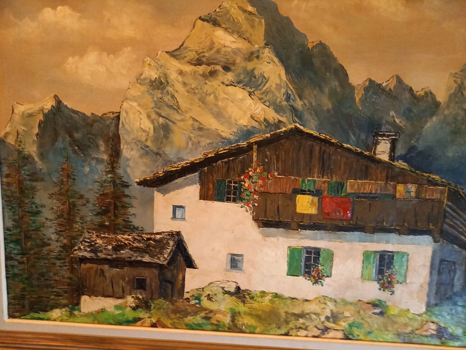 Tableau peint sur toile à l'huile paysage