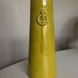 Scandinavian mimosa glazed earthenware vase neo classic mid century modern 1970