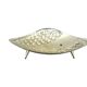 Vintage plated plate on leaf-shaped legs, silver-plated, Germany, 1970s.
