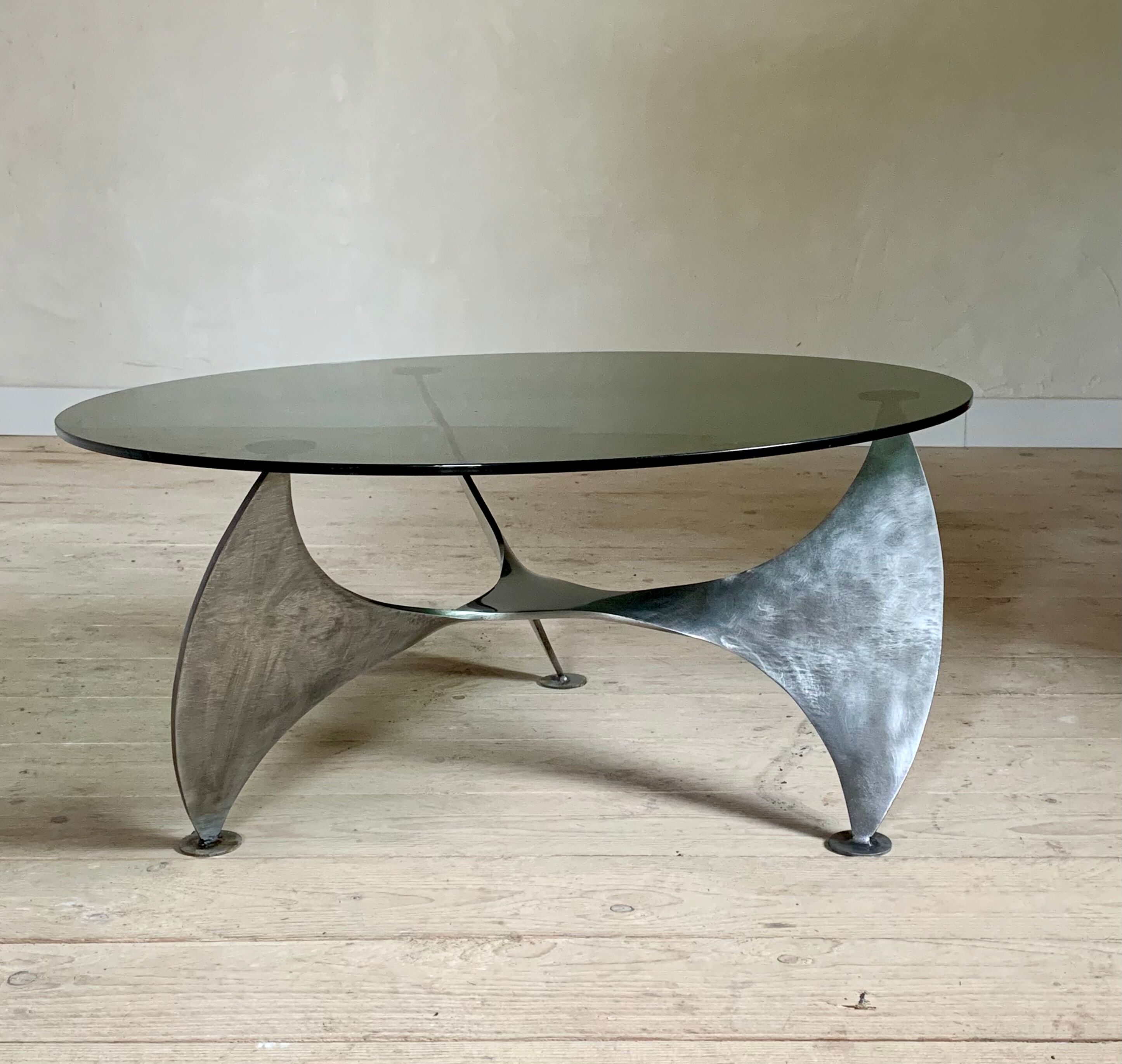 Vintage round helix coffee table