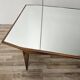 1950s wooden dining table with mirrored top