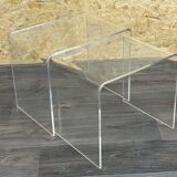 60s 70s side tables nesting tables acrylic plastic space age design
