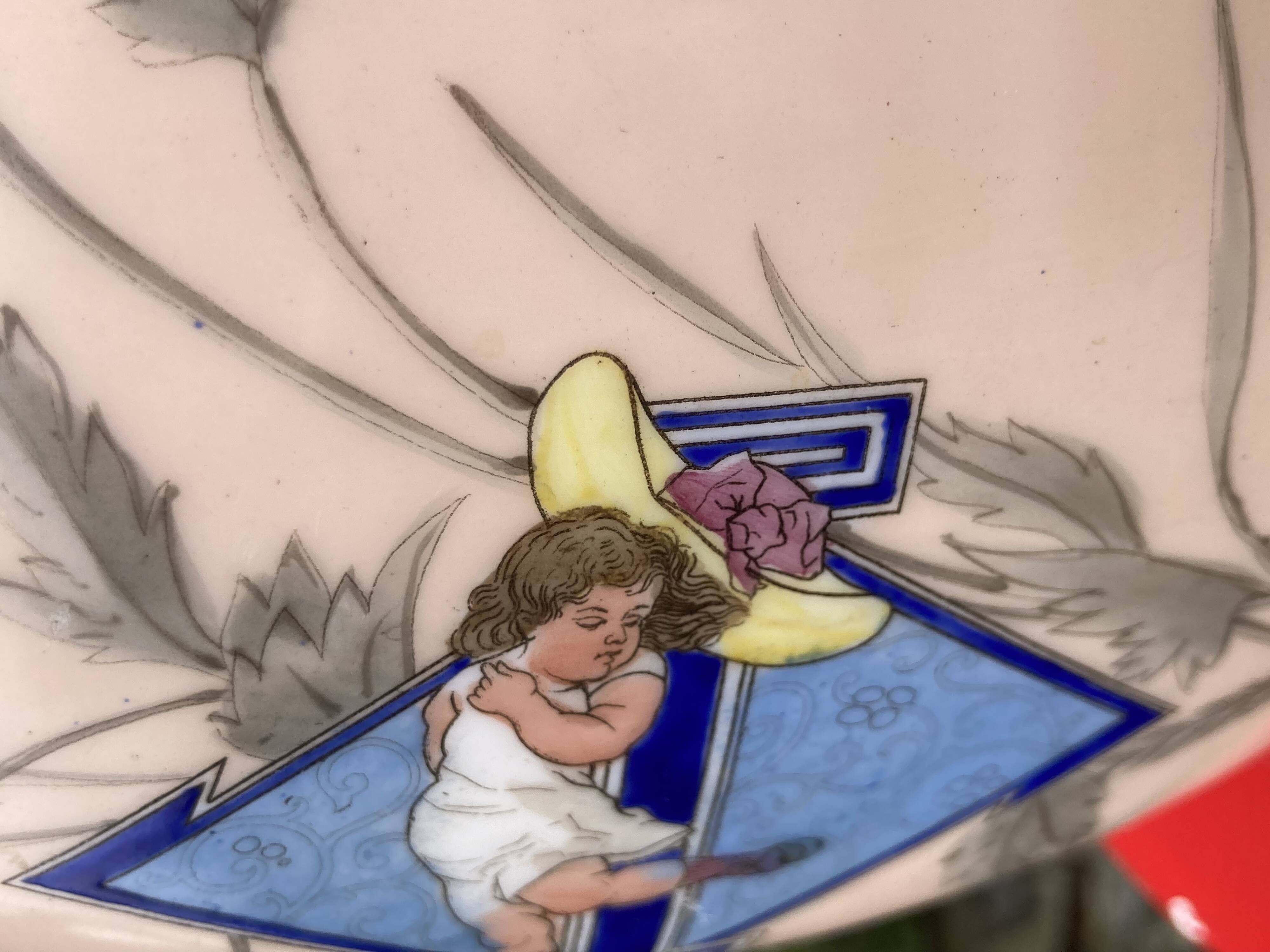 Rare opaline vase from baccarat crystal factory decor art deco art nouveau