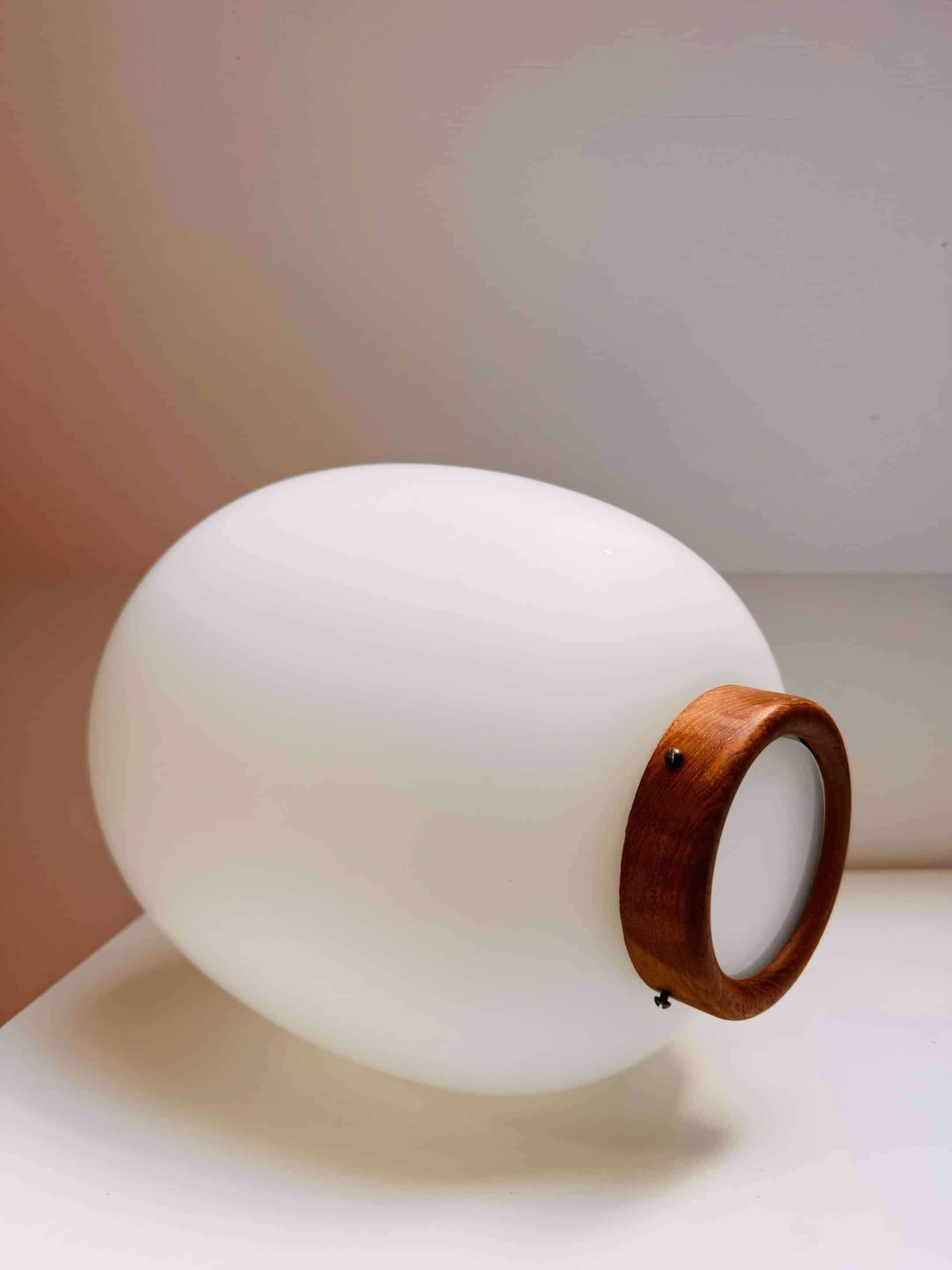 "Teak-Kina" pendant light, Bent Karlby for Lyfa, 1950s