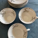 Set of 3 cups and 5 saucers BAVARIA