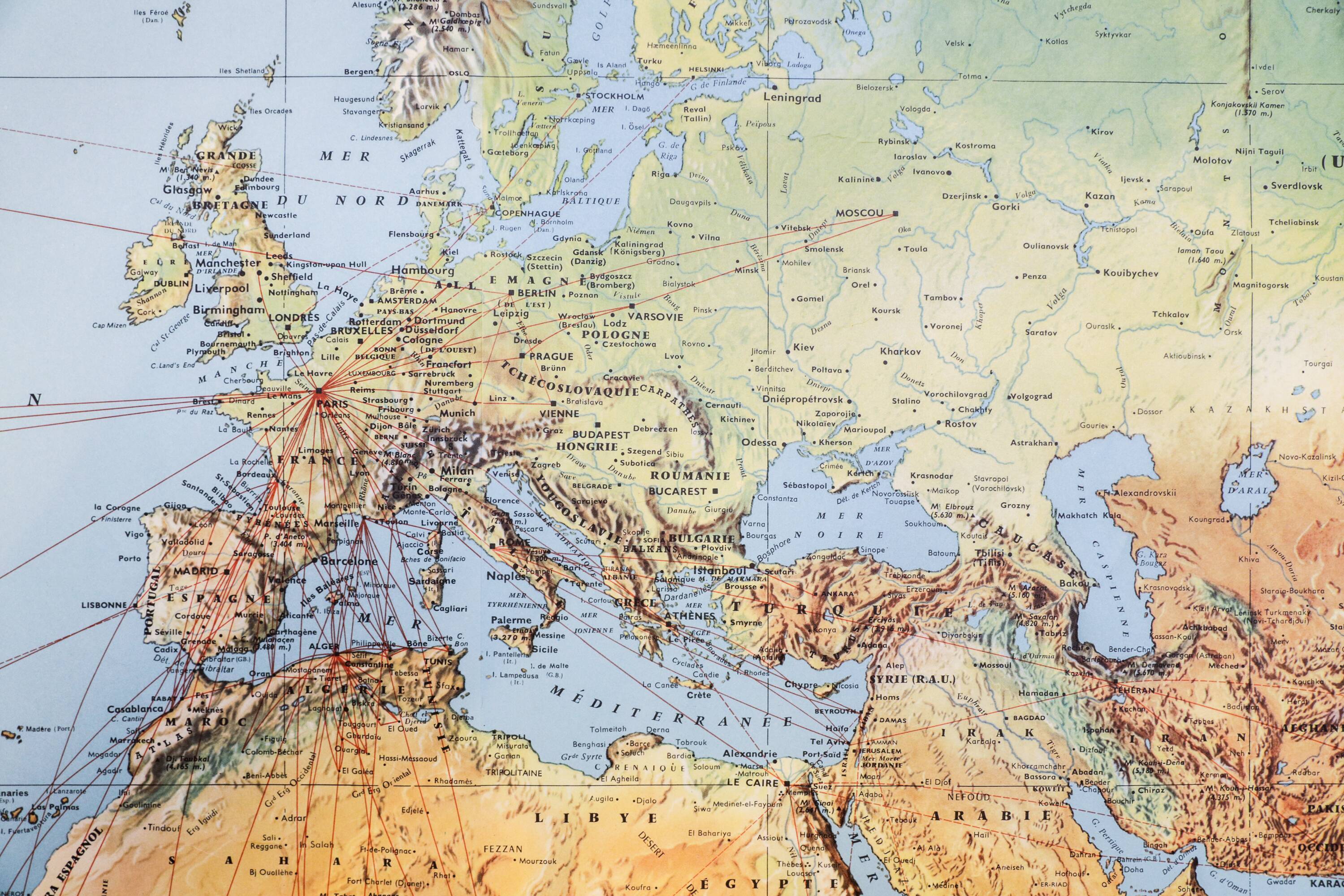 Air France world map