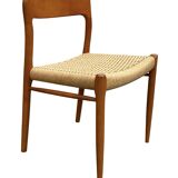 Set of 4 JL Moller model 75 chair by Niels Otto Moller Danish Design