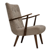 1960s, Danish armchair, furniture wool, beech wood.