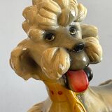 Pair of glazed ceramic poodles, 1960s