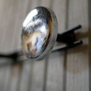 Coat rack wall vintage metal three hooks