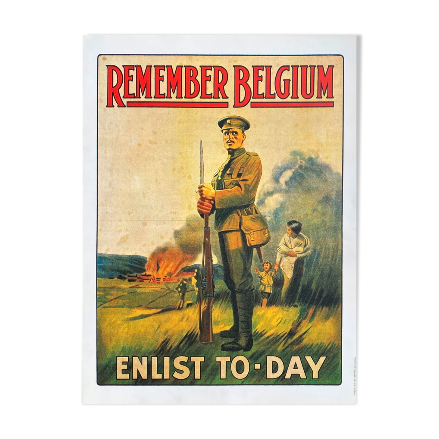 Vintage Remember Belgium poster