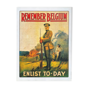 Affiche vintage remember - belgium