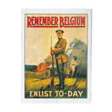 Vintage Remember Belgium poster