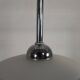 Vintage suspension with opaline lampshade and black decoration, 1950s.