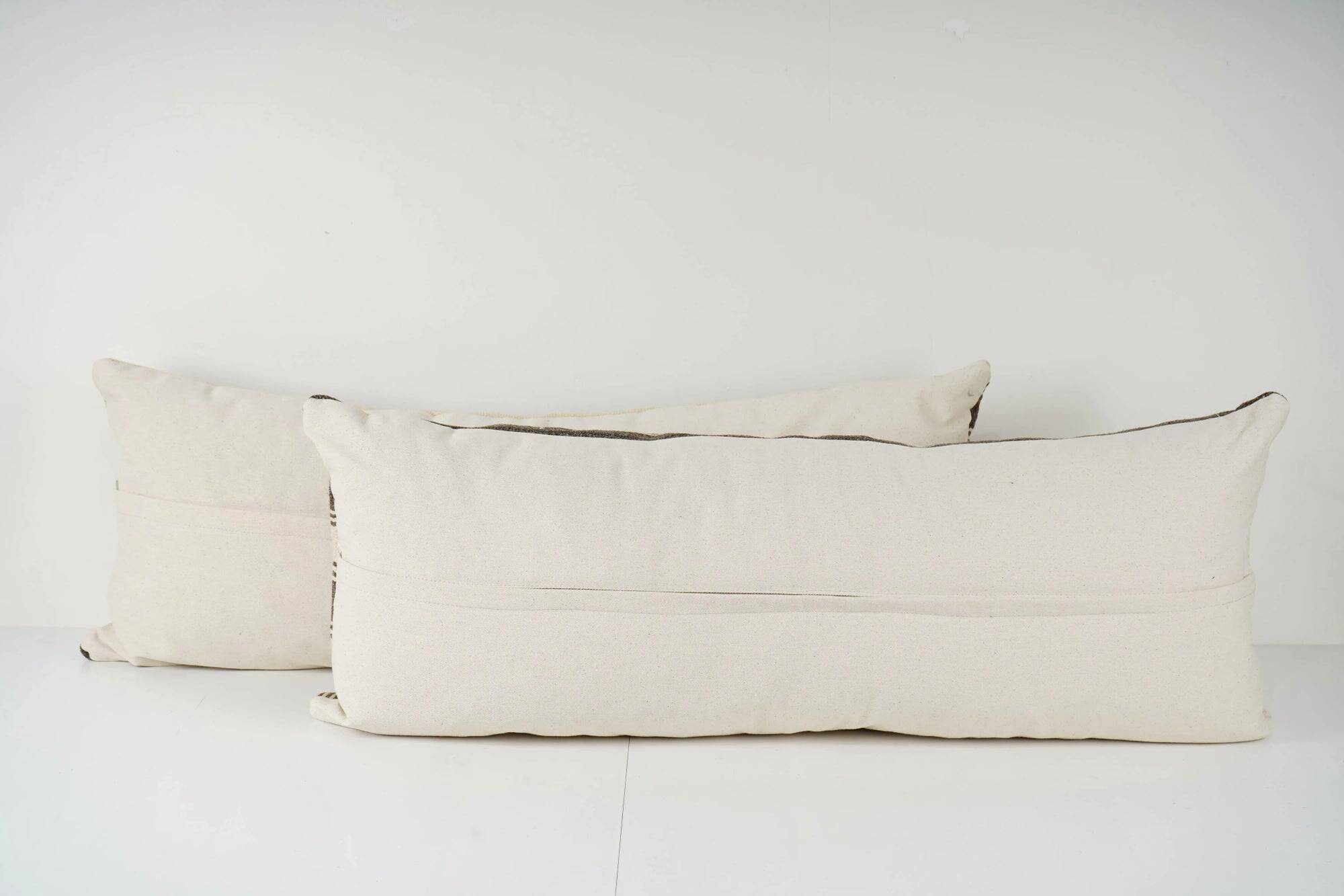 Set of 2 vintage kilim cushion covers 41x102 cm