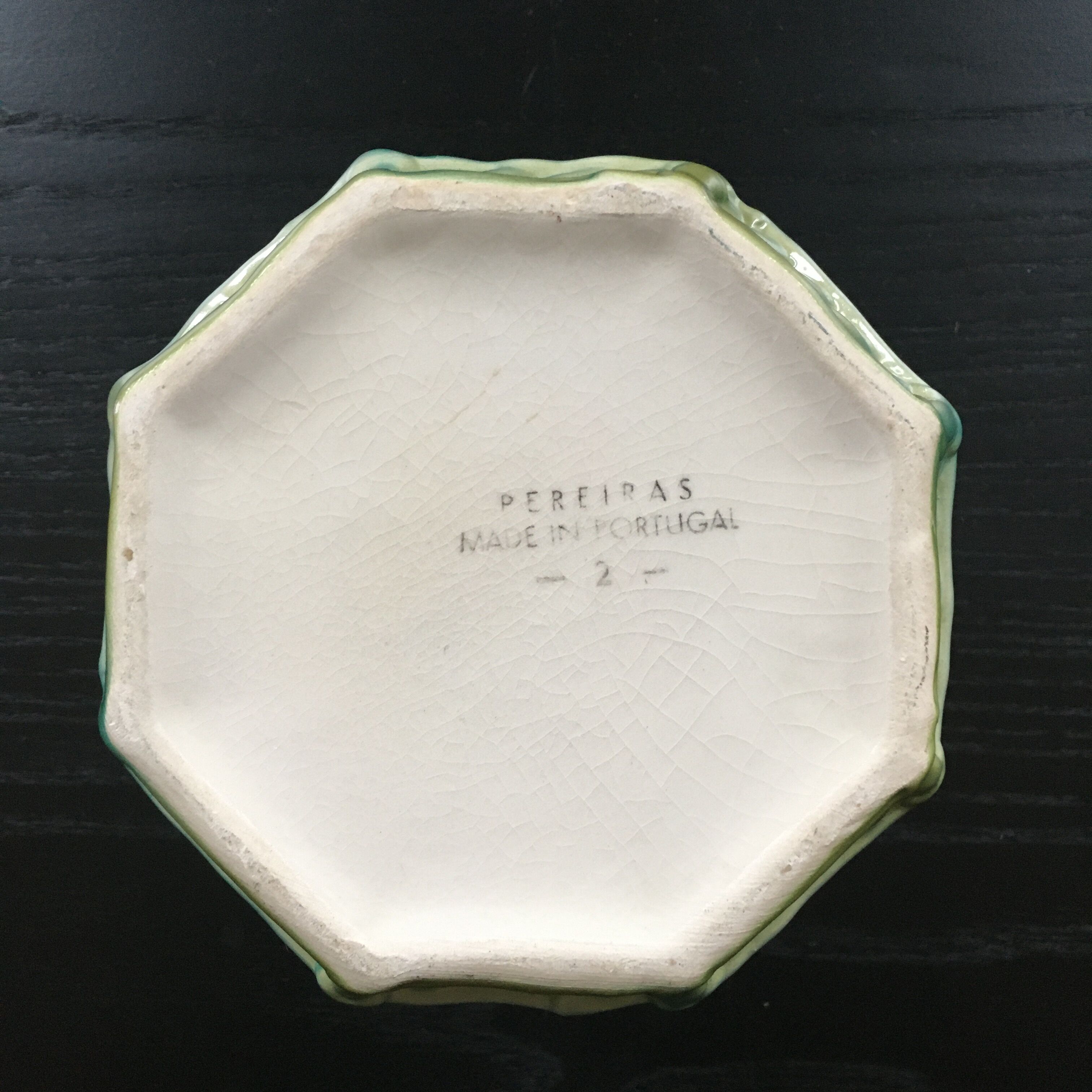 Barbotine planter with cane decor