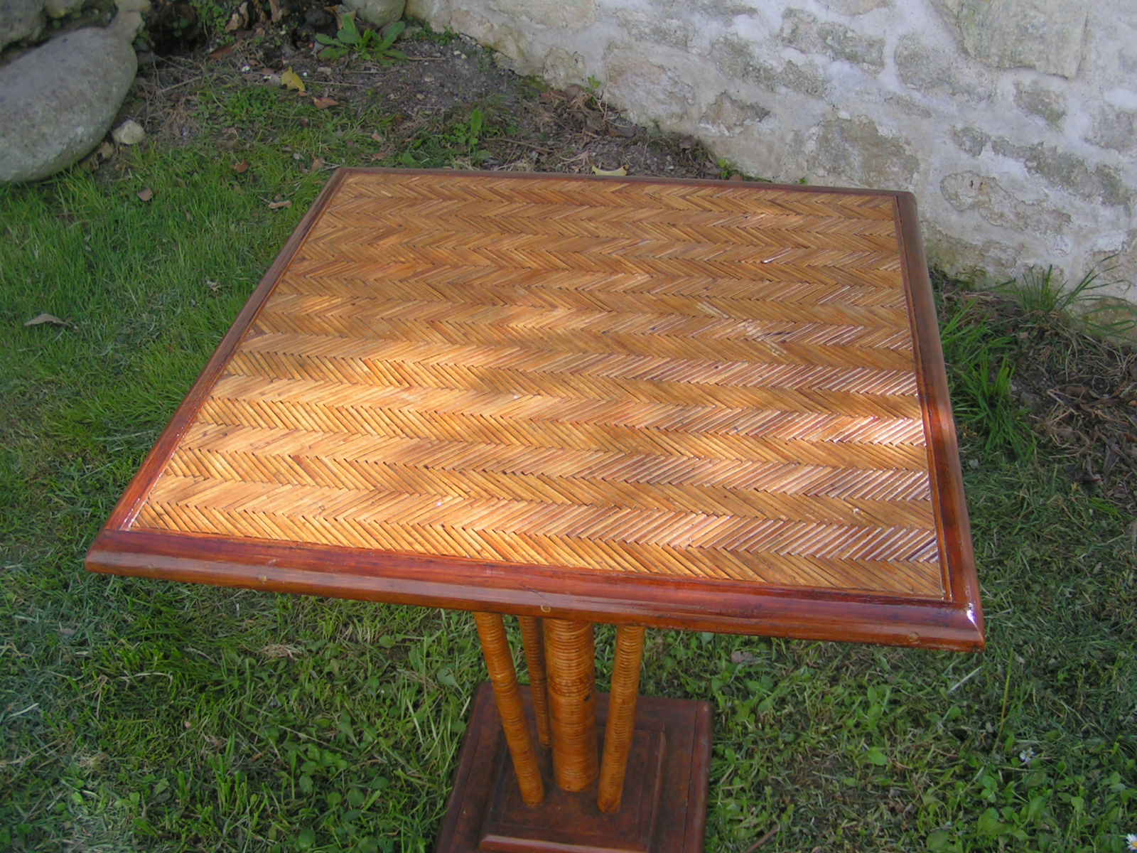 Rattan bistro table