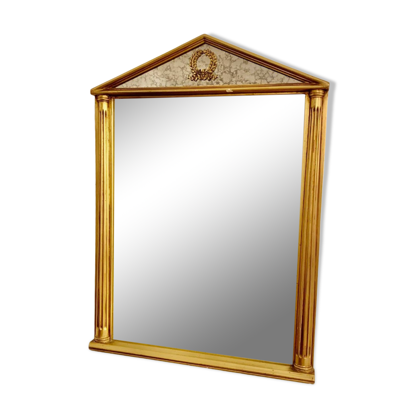 Giltwood carved neoclassical mirror, italy, 1950s.