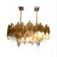 Bd Lumica chandelier in brass, 12 lamps, unique model.