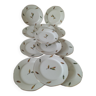 Assiettes Digoin Sarreguemines modèle Nemours