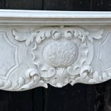 Napoleon III fireplace in Carrara marble, circa 1880