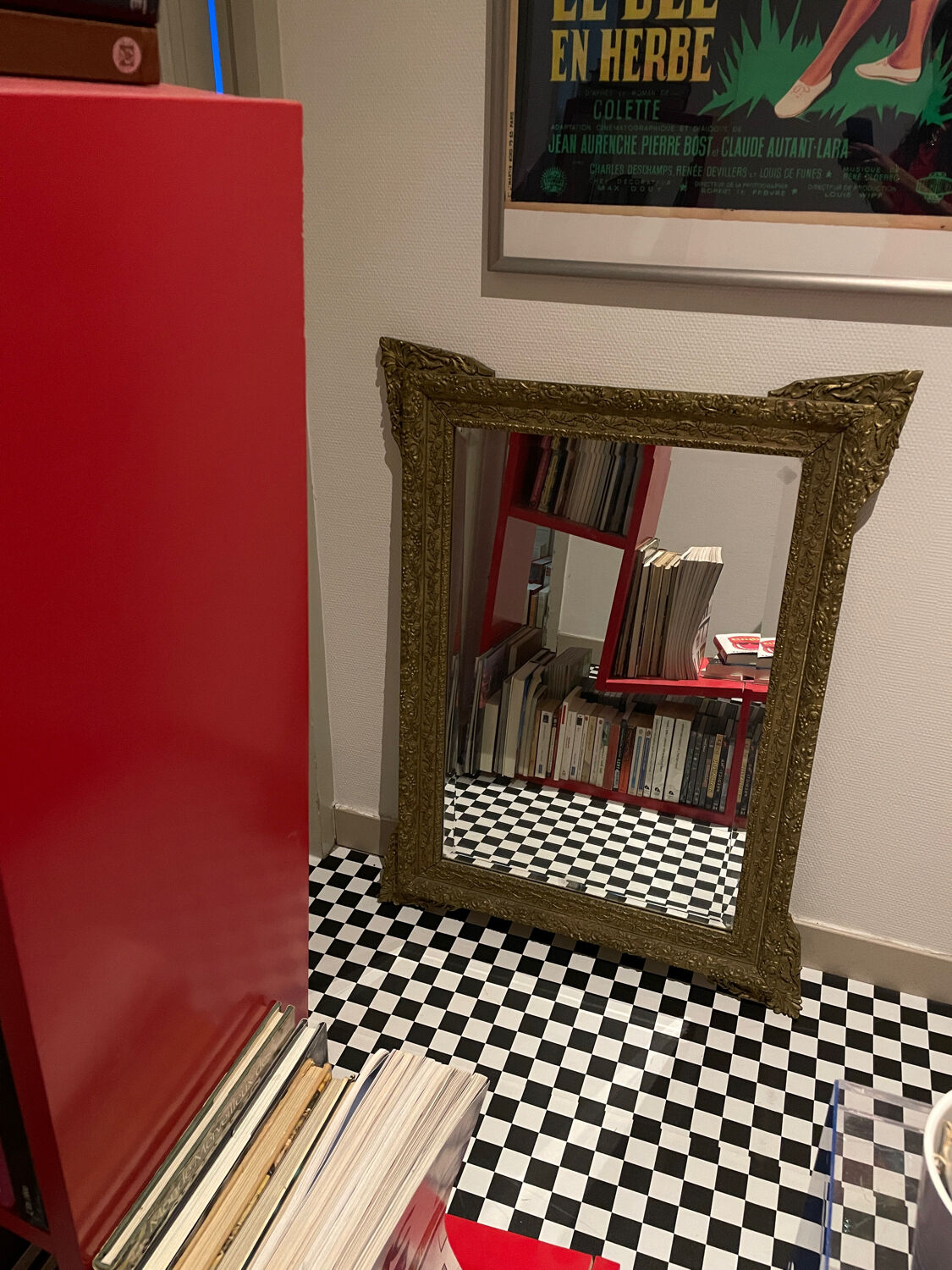 Antique golden mirror of Louis Philippe nineteenth century