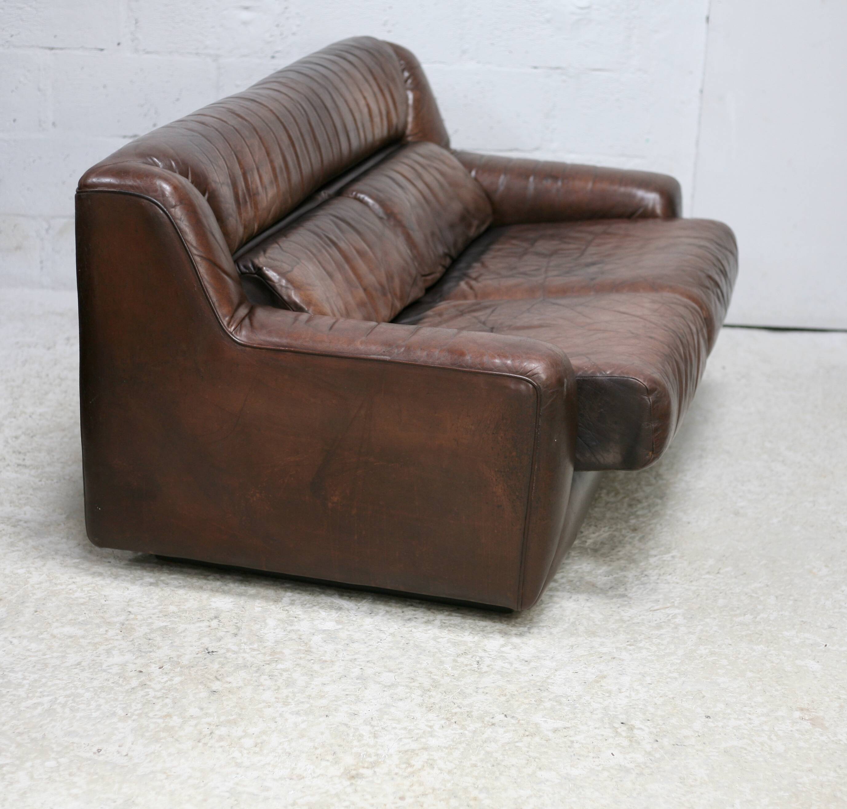 De Sede DS 43 sofa. 2 seats, leather, Switzerland, circa 1970
