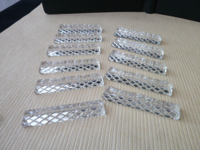 Set of 11 lead crystal knife holders