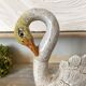 Italian ceramic swan, zoomorphic bottle