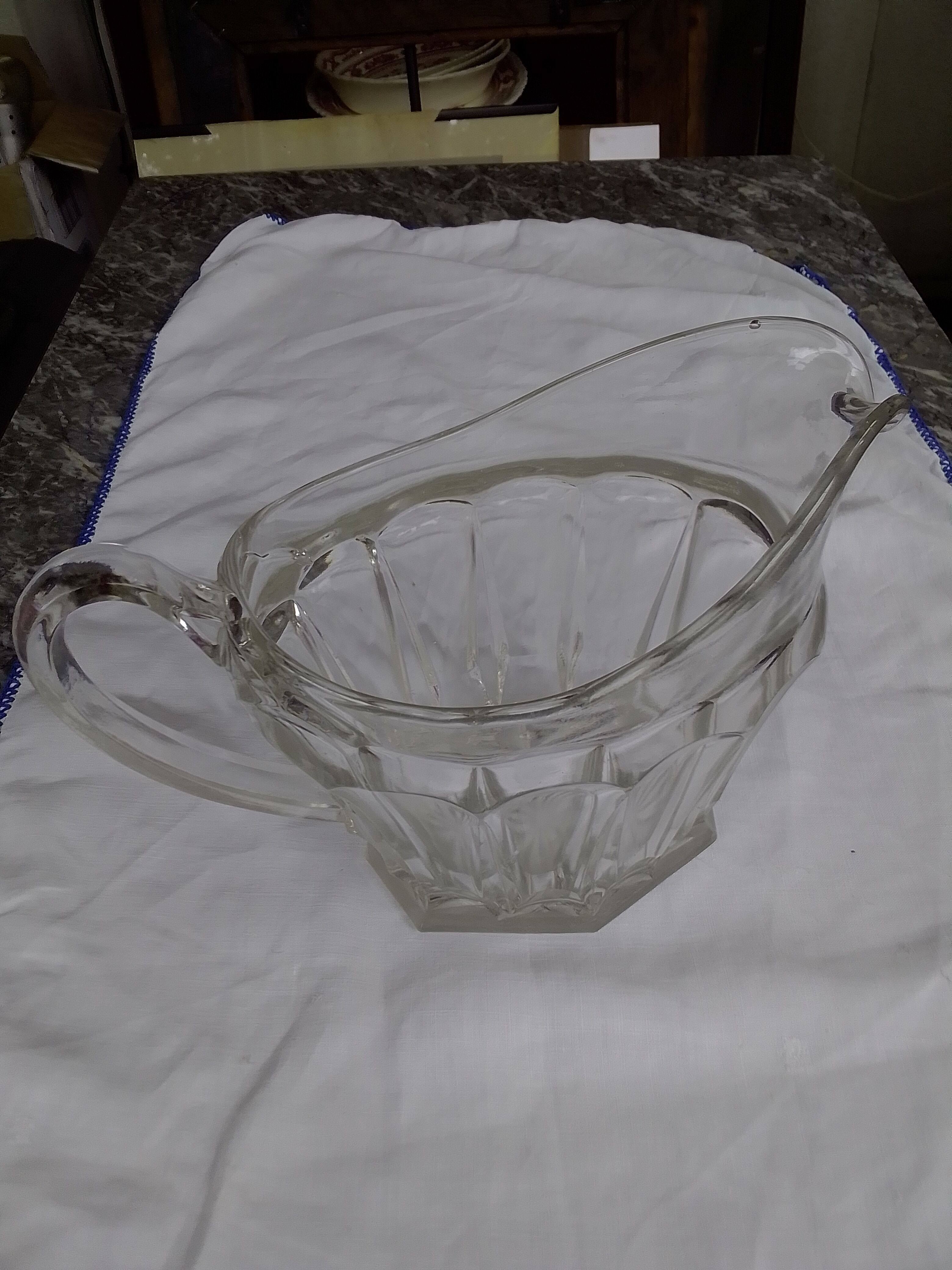 Broc pitcher vintage molded glass