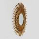 Vintage Rattan Sun Mirror Diameter 69 cm - 27.16". 80s 90s