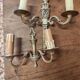 Two antique wall sconces in gilded bronze in the Louis XVI style.