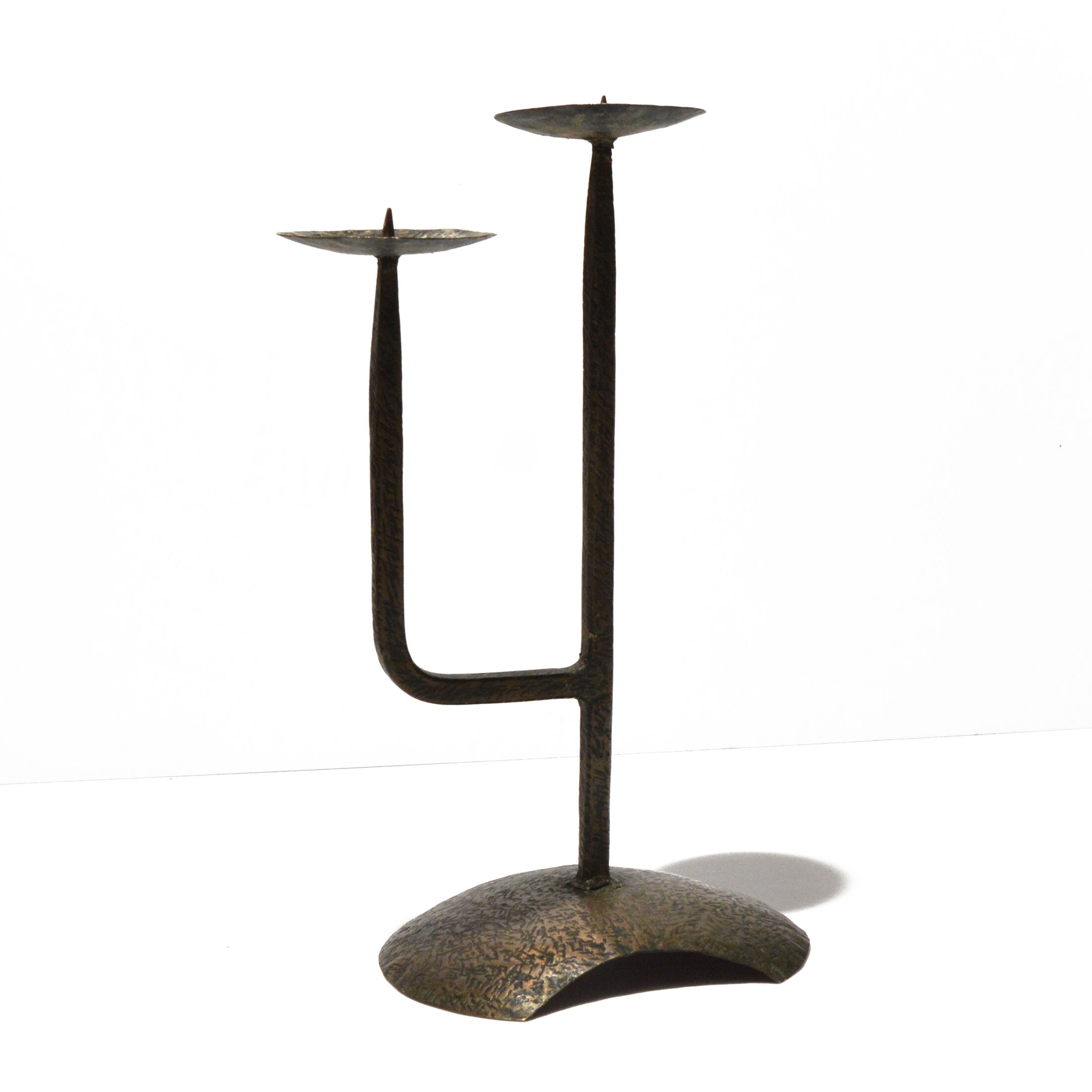 Brutalist style candlestick, czechoslovakia, 1960s