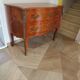 Louis XV commode - 2 drawers - floral marquetry - bronze ornament - 1950