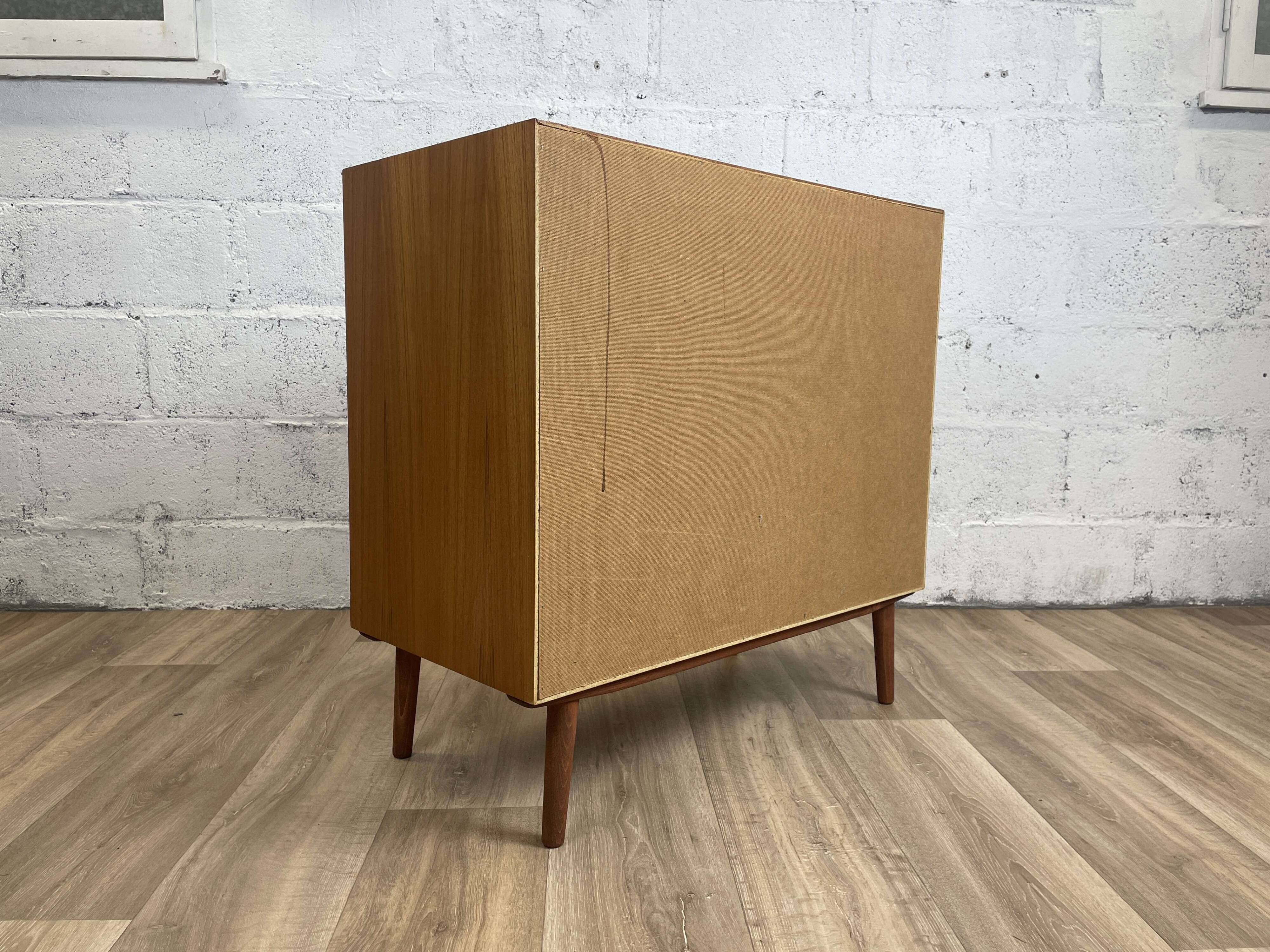 Scandinavian chest of drawers with 4 vintage teak drawers, 1960s