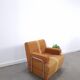 Vintage 1970s retractable lounge chair – Ochre yellow brown, sofa bed
