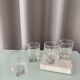 Set of 4 Vintage Brutalist Textured Shot Glasses