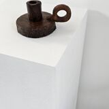 Bougeoir brutaliste bois