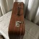 Small suitcase cardboard Brown imitation Croc of the 1950s