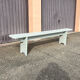 Wooden bench painted white, French craftsmanship.