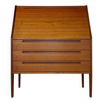 1960s Vintage Danish teak secretary by Kai Kristiansen for HNJ Møbler