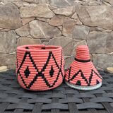 handmade, Moroccan basket, African basket, woven bowl, wall basket.