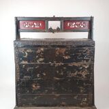 Large lacquered wooden wedding chest - China - 19th century