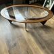 Oval Astro coffee table in teak with glass top by Victor Wilkins for G-Plan, 1960s