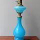 Blue opaline and bronze lamp base