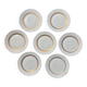 Set of 6 dessert plates in Berry porcelain – White and gold